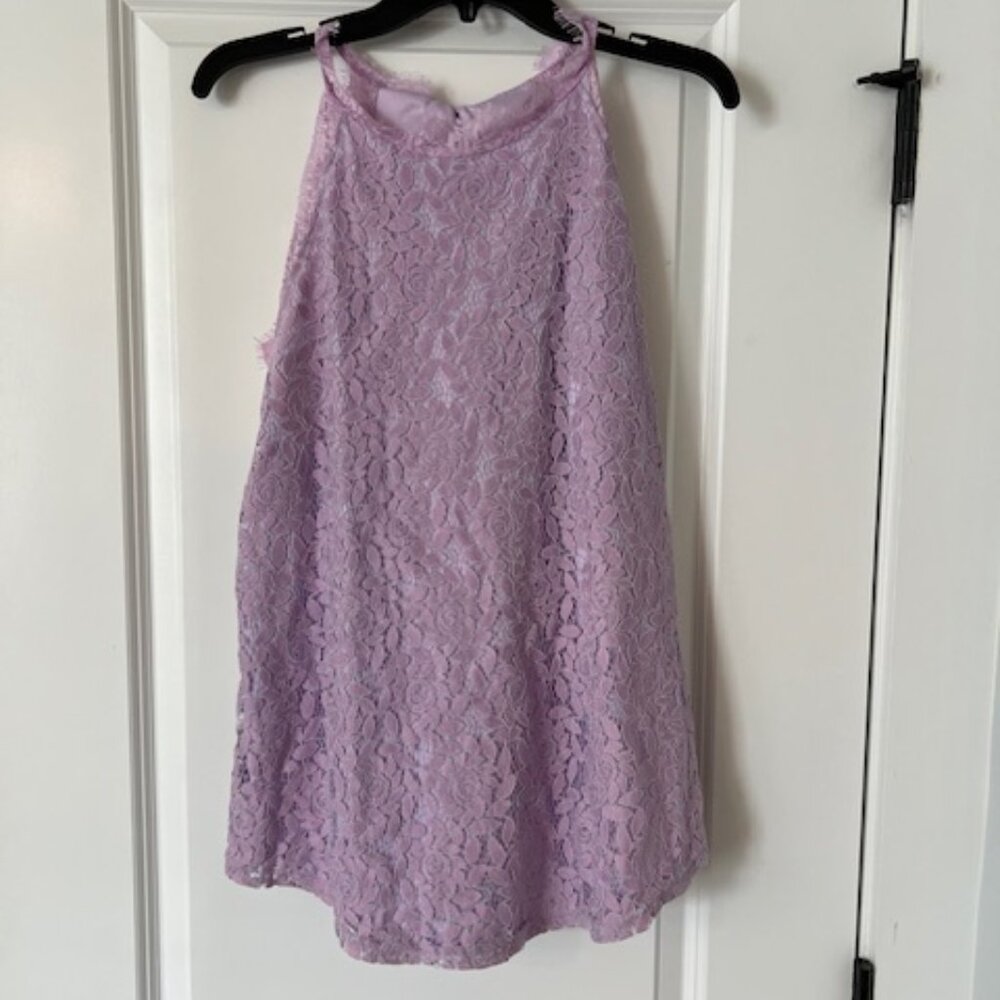 Purple Lace Halter Top